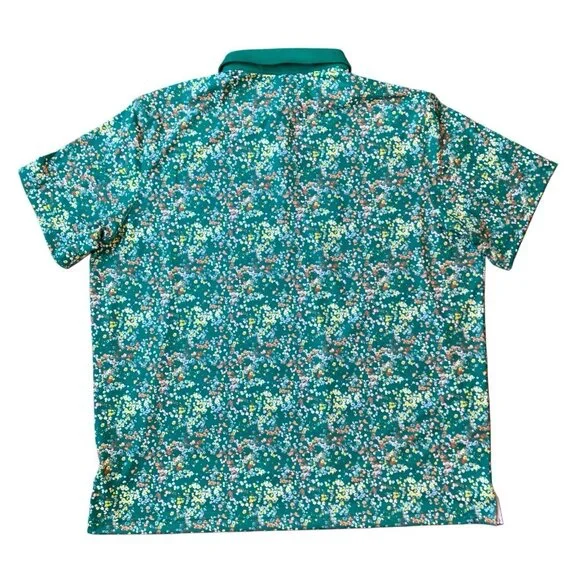 Walter Hagen Men’s P 11 Green Garden Party Print Short Sleeve Golf Polo Size 2XL - Picture 3 of 7